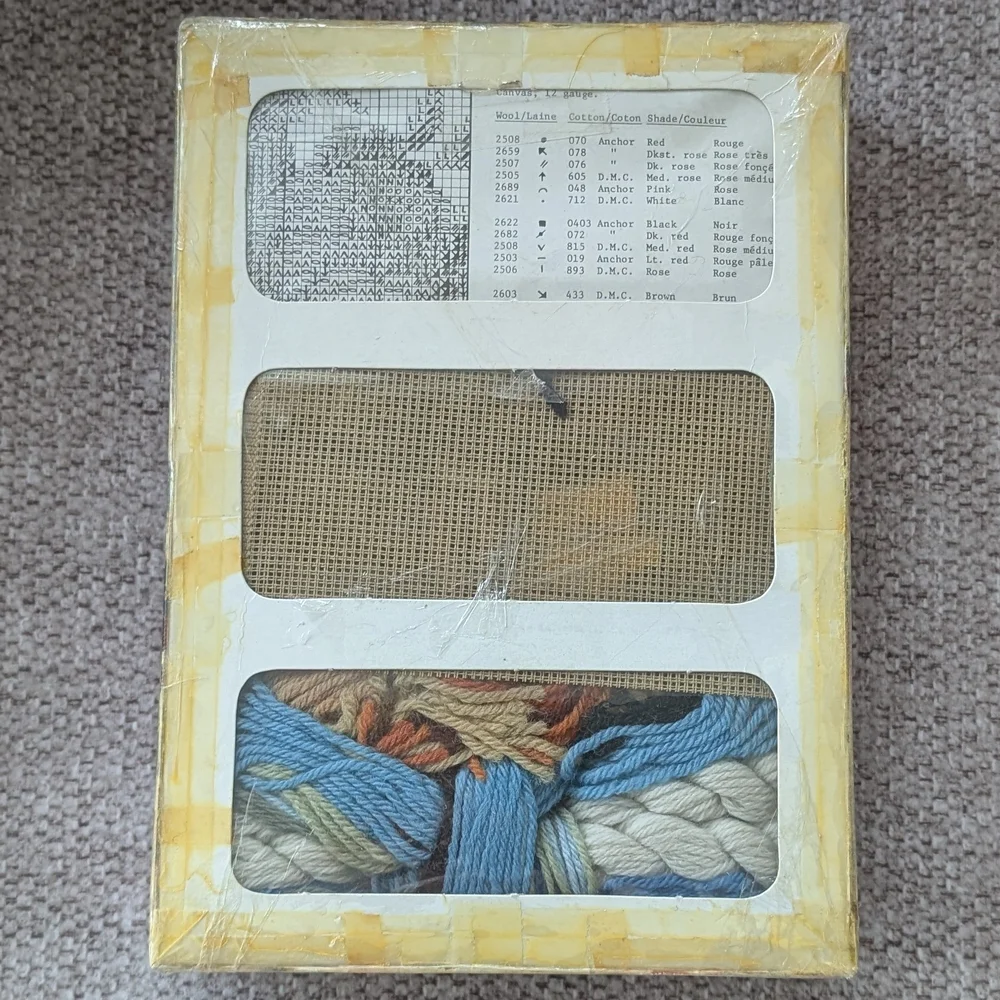 Vintage Jean McIntosh Needlepoint Kit Blue Boy - Picture 3 of 5
